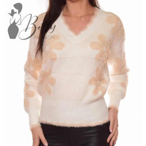 White Top with Jewelry Embellishment S/M