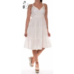 Fehér színű, madeirás ruha S/M, L/XL