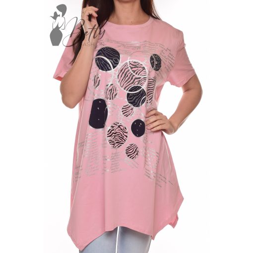 Aszimmetrikus aljú, A-vonalú tunika M/L, XL/XXL