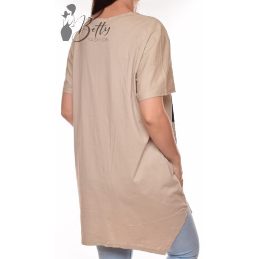 Aszimmetrikus aljú, A-vonalú tunika M/L, XL/XXL