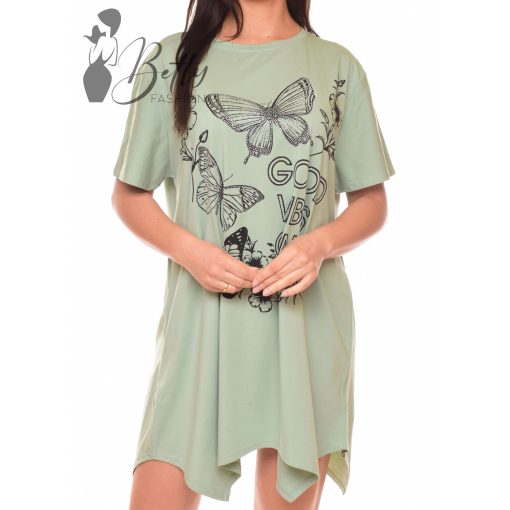 Aszimmetrikus aljú, A-vonalú tunika M/L, XL/XXL