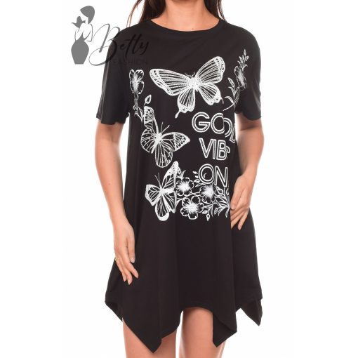 Aszimmetrikus aljú, A-vonalú tunika M/L, XL/XXL