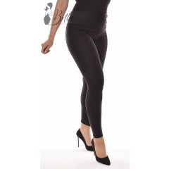   Fekete színű, derekán gumibetétes leggings M/L, L/XL, XL/2XL