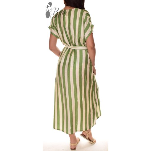 V-kivágású, csíkos ruha M/L, XL/XXL