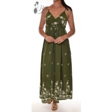 Hímzett virágmintás maxiruha M/L, XL/XXL