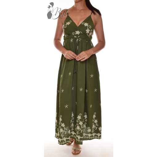 Hímzett virágmintás maxiruha M/L, XL/XXL