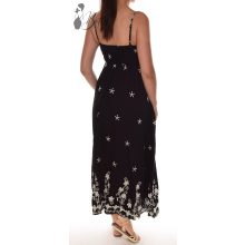 Hímzett virágmintás maxiruha M/L, XL/XXL