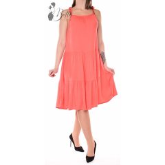 Egyszínű, fodros aljú, pamut ruha S/M, L/XL