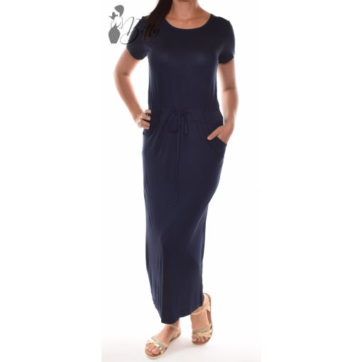 Zsebes, derékban megkötős maxi ruha M/L, XL/XXL