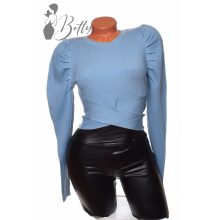 Alján átlapolt, buggyos ujjú felső S/M, L/XL