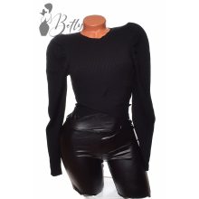 Alján átlapolt, buggyos ujjú felső S/M, L/XL