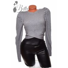 Alján átlapolt, buggyos ujjú felső S/M, L/XL