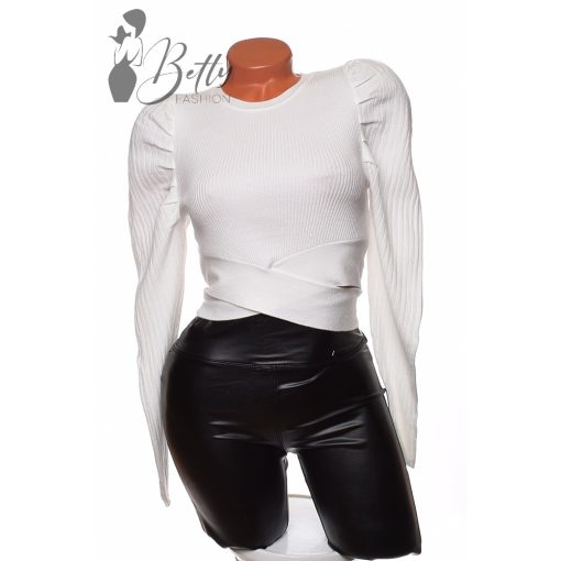 Alján átlapolt, buggyos ujjú felső S/M, L/XL