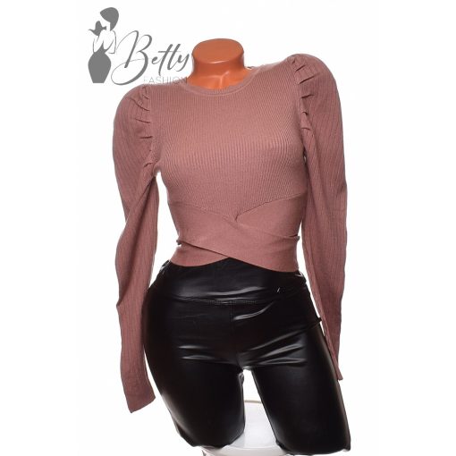 Alján átlapolt, buggyos ujjú felső S/M, L/XL
