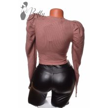 Alján átlapolt, buggyos ujjú felső S/M, L/XL