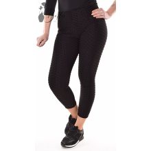 Fekete színű, anyagában mintás, műszőrme bélelt leggings M/L, XL/2XL