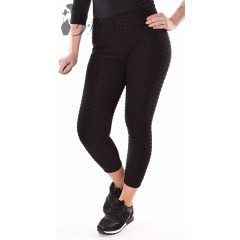   Fekete színű, anyagában mintás, műszőrme bélelt leggings M/L, XL/2XL