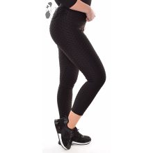 Fekete színű, anyagában mintás, műszőrme bélelt leggings M/L, XL/2XL