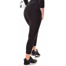 Fekete színű, anyagában mintás, műszőrme bélelt leggings M/L, XL/2XL