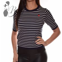 Csíkos, rövid ujjú, kötött felső S-M-L