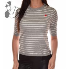 Csíkos, rövid ujjú, kötött felső S-M-L