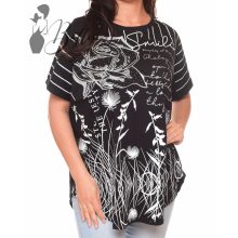 Feliratos és mintás, bő tunika M/L, XL/XXL