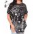 Feliratos és mintás, bő tunika M/L, XL/XXL