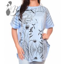 Feliratos és mintás, bő tunika M/L, XL/XXL
