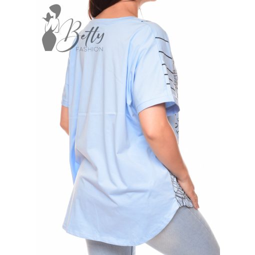 Feliratos és mintás, bő tunika M/L, XL/XXL