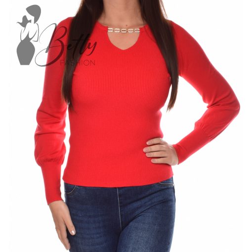 White Top with Jewelry Embellishment S/M