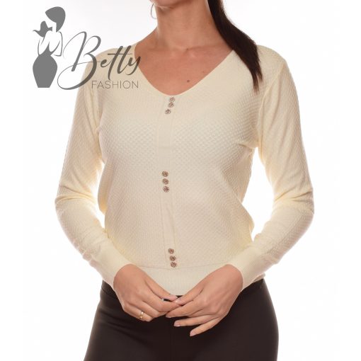 White Top with Jewelry Embellishment S/M