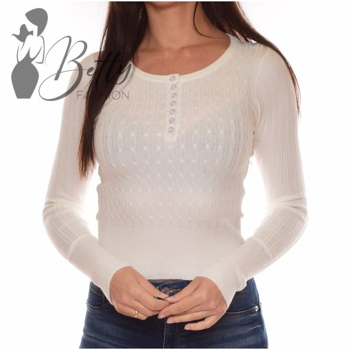 White Top with Jewelry Embellishment S/M