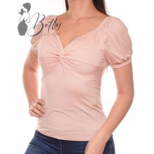 Rózsaszín-fehér pöttyös felső S-M