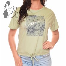 Virág díszes, megkötős, laza felső S/M, L/XL
