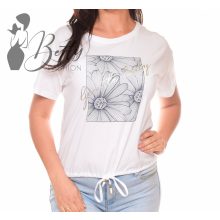 Virág díszes, megkötős, laza felső S/M, L/XL