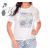 Virág díszes, megkötős, laza felső S/M, L/XL