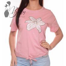 Virág díszes, megkötős, laza felső S/M, L/XL