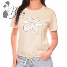 Virág díszes, megkötős, laza felső S/M, L/XL