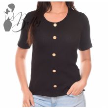 Díszgombos, bordázott anyagú felső S/M, L/XL