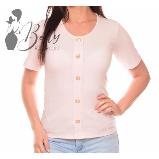 Díszgombos, bordázott anyagú felső S/M, L/XL