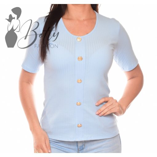 Díszgombos, bordázott anyagú felső S/M, L/XL