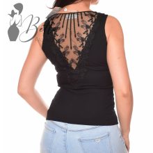 Hátán tüllös és horgolt betétes atléta S/M, L/XL