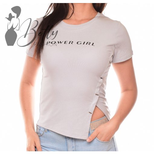 POWER GIRL feliratos felső S/M, L/XL