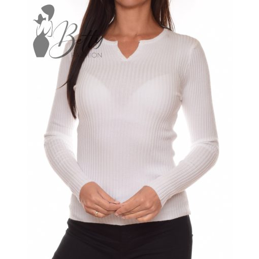 White Top with Jewelry Embellishment S/M