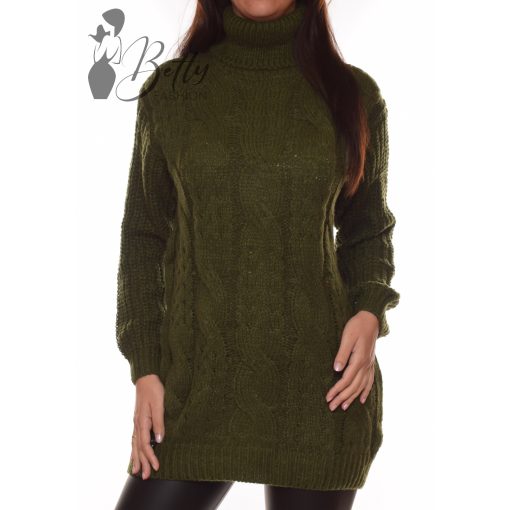 Csavart mintás, vastag, kötött tunika M/L, XL/XXL