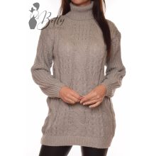 Csavart mintás, vastag, kötött tunika M/L, XL/XXL