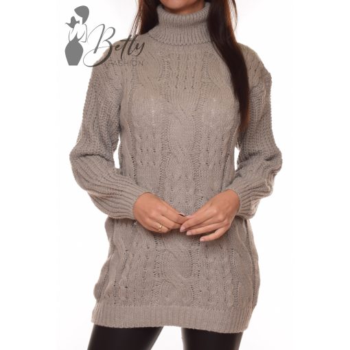 Csavart mintás, vastag, kötött tunika M/L, XL/XXL