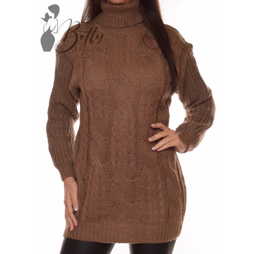 Csavart mintás, vastag, kötött tunika M/L, XL/XXL
