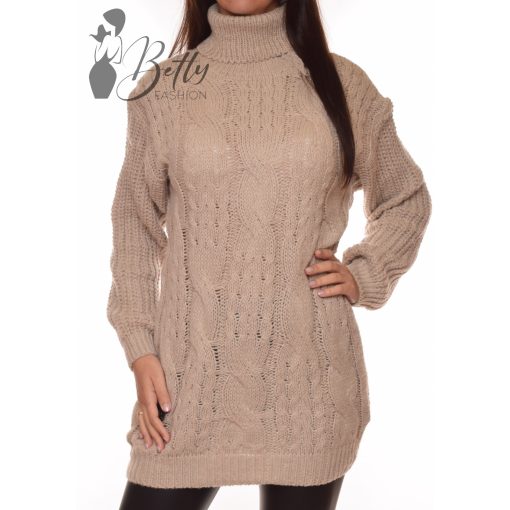 Csavart mintás, vastag, kötött tunika M/L, XL/XXL