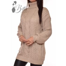 Csavart mintás, vastag, kötött tunika M/L, XL/XXL